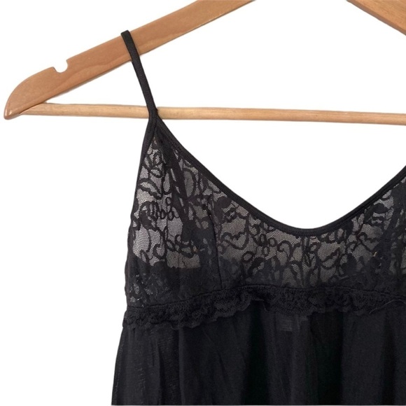 Victoria’s Secret Chemise Lace Lingerie Slip Dress Black Lace Size S Nightgown - Picture 3 of 9